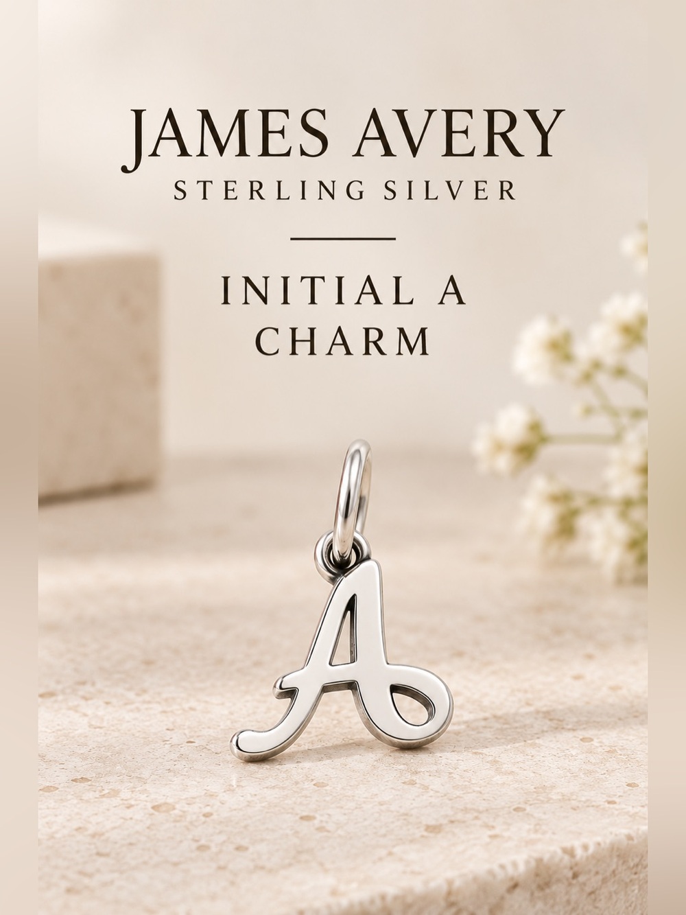 James Avery Sterling Silver Script Initial “A” Charm